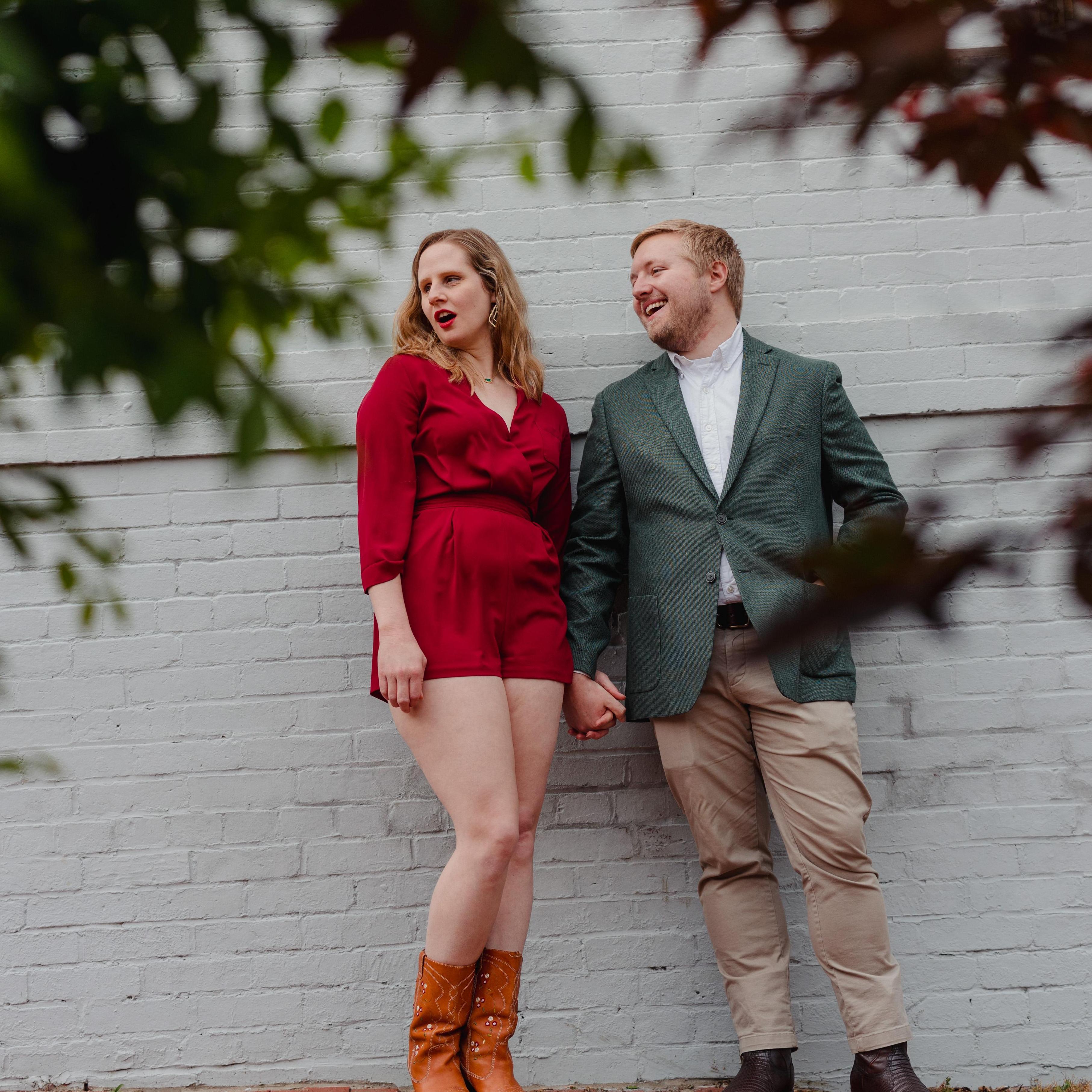 A dog walked past in this photo! We got our dog, Finn, in March of 2020 (a week before lockdown). He completes our little family 💖