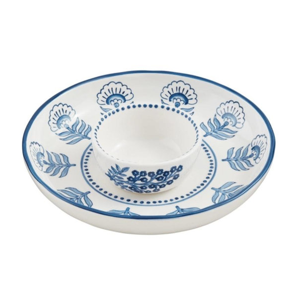 Block Print Chip Dip Set