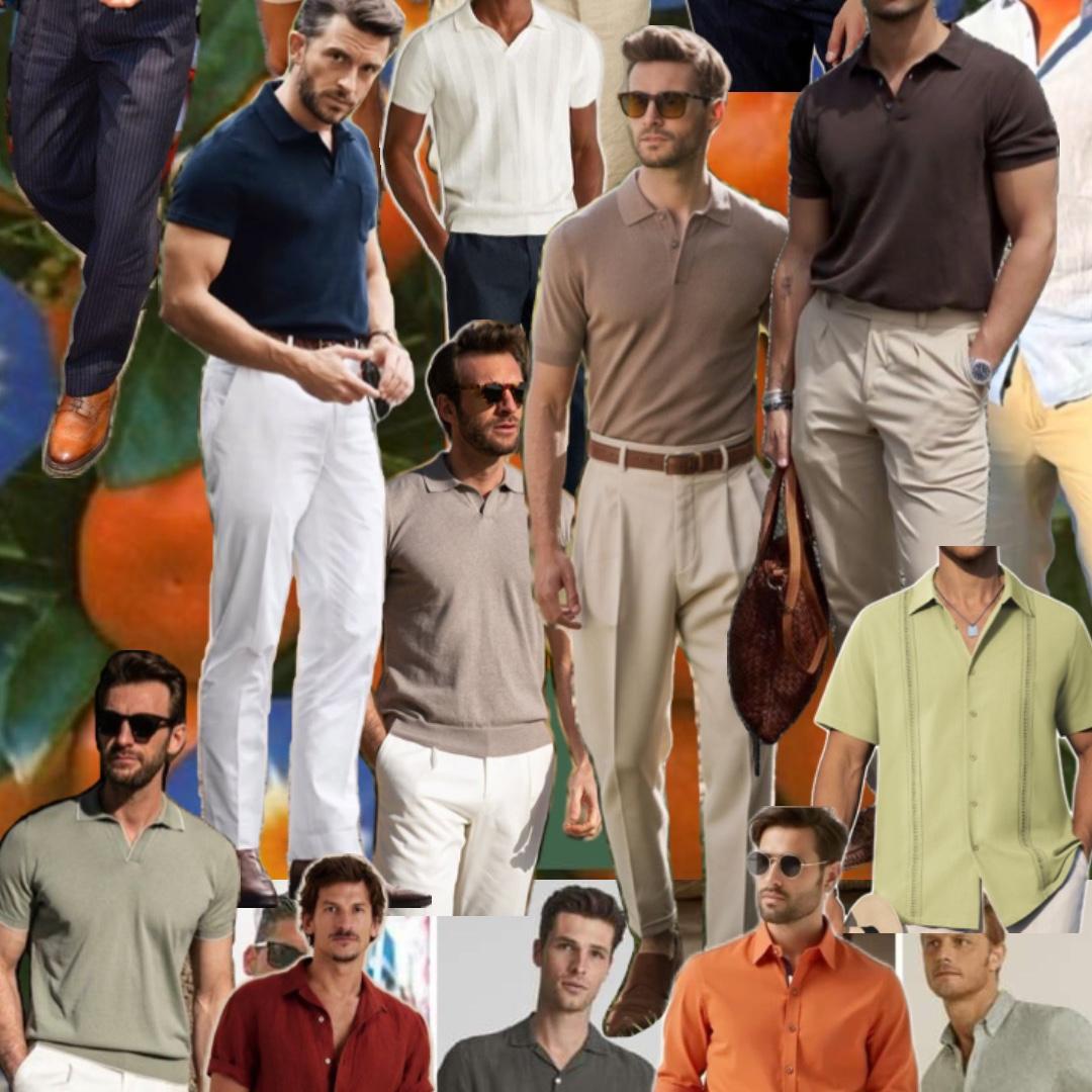 Linen collared shirt with slacks or formal shorts recommended.