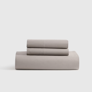 Classic Organic Percale Fitted Sheet Set in Dove