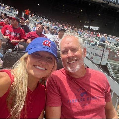 Enjoying a Braves game!