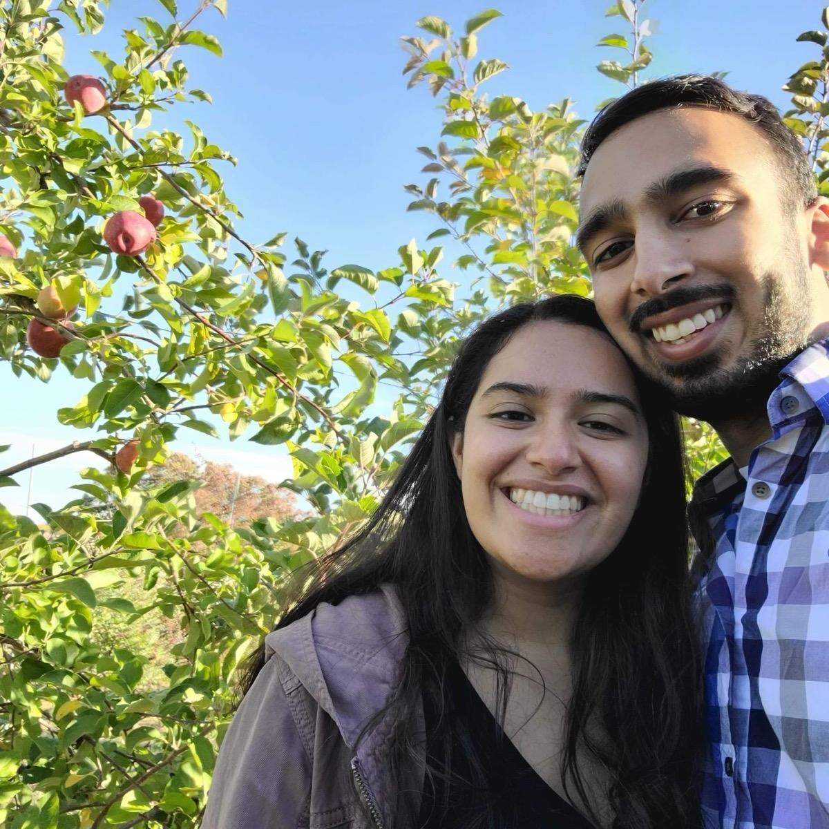 Apple picking in Pittsburgh together