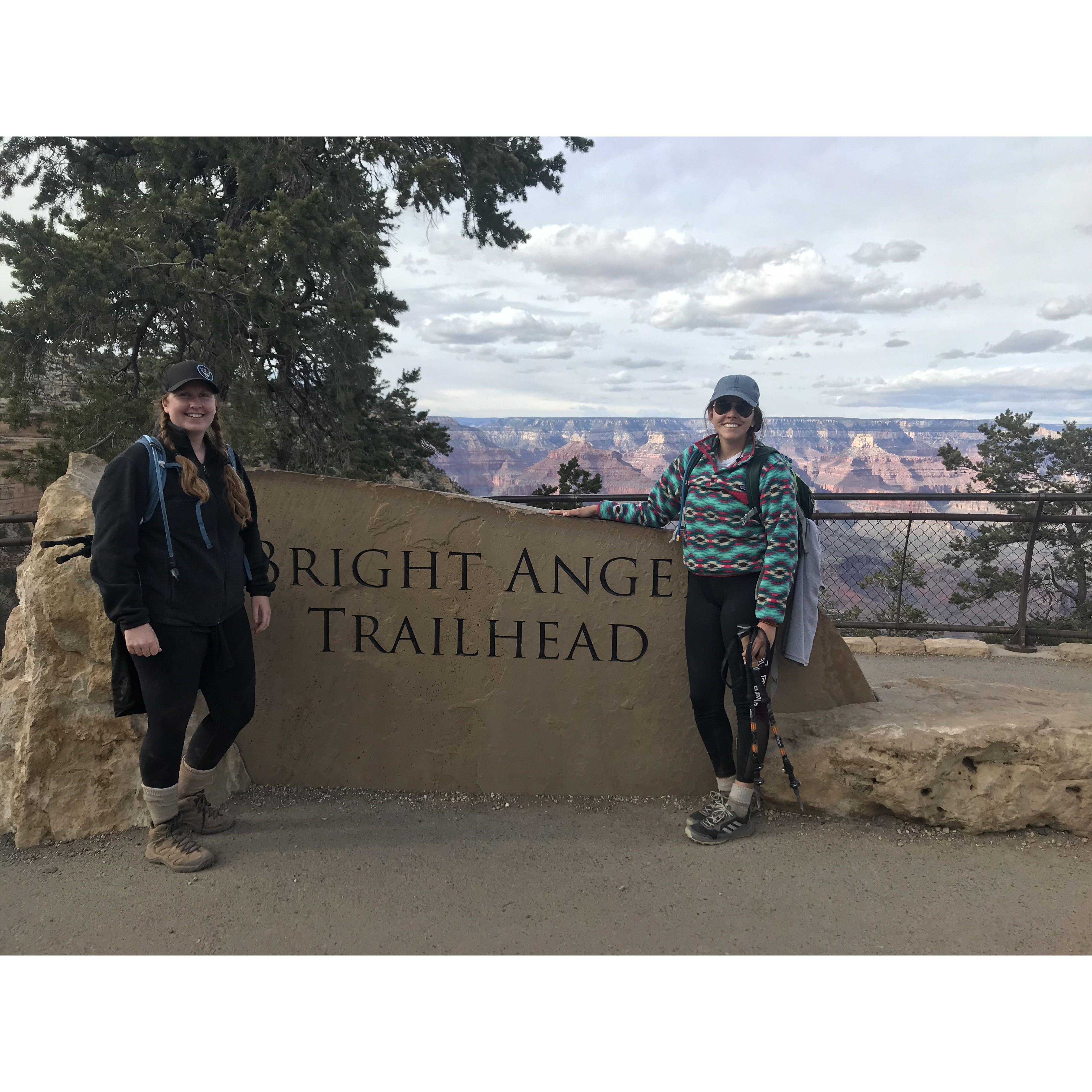 Kalee and Ashley after hiking the Grand Canyon