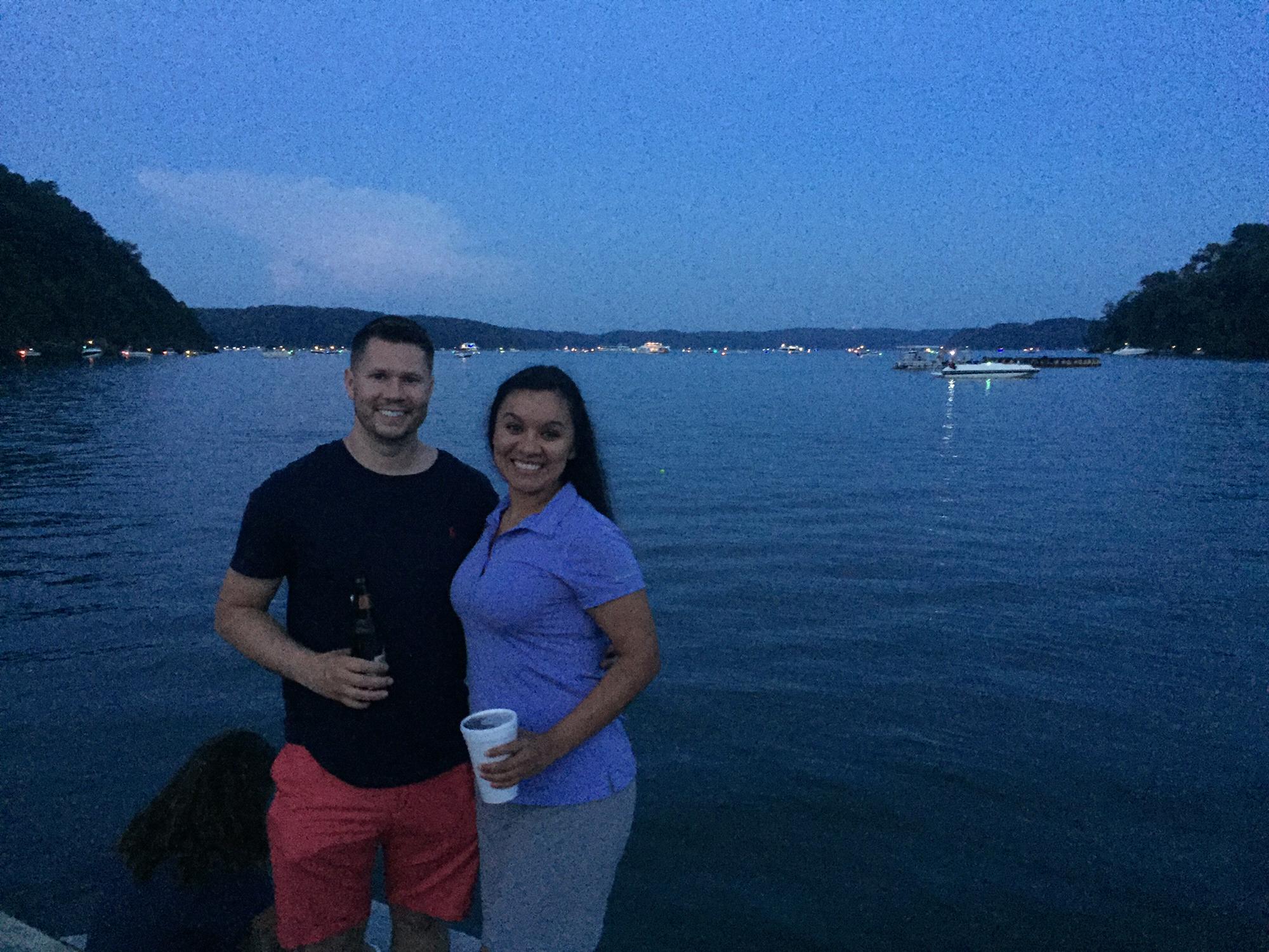4th of July on Lake Cumberland @ Jtown marina moments before the huge fireworks show on the water.