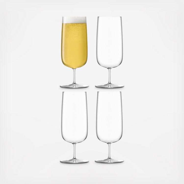 LSA International - Borough Champagne Tulip Glass - Set of 4 - Clear