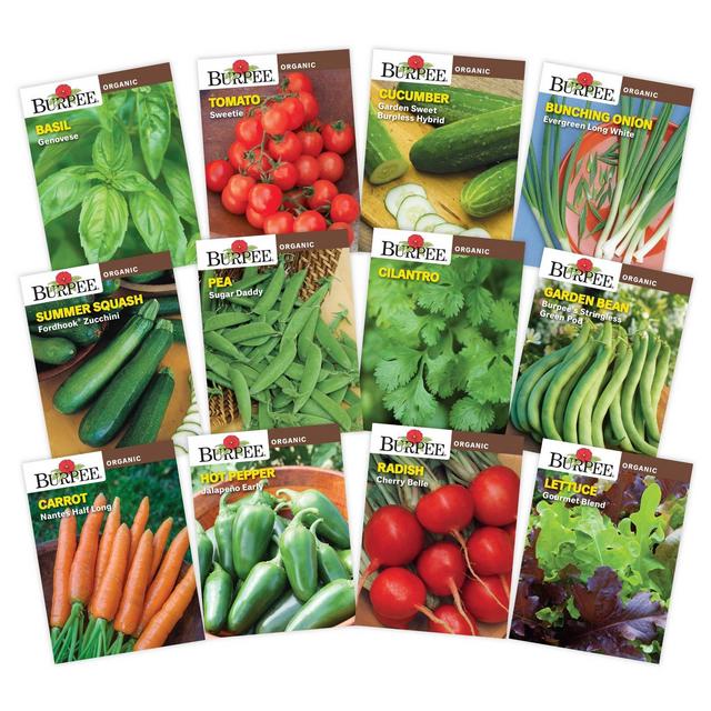 Burpee Organic Herb and Vegetable Garden Seed Collection - 12ct
