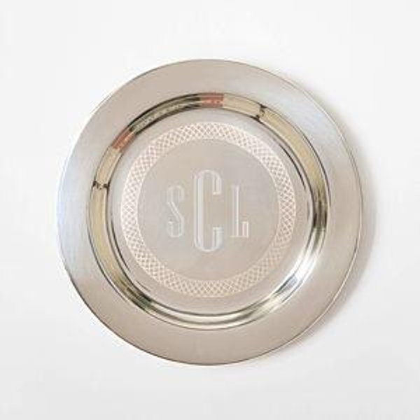 Custom Silver Etched Coasters, Set of 4