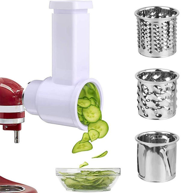 Orino Slicer Shredder Attachments for KitchenAid Stand Mixer Cheese Grater Attachment Compatible with All KitchenAid Stand Mixers Set of 3