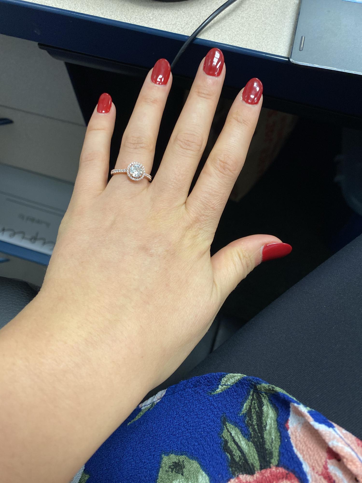Grandma Harris's diamond turned into a beautiful engagement ring