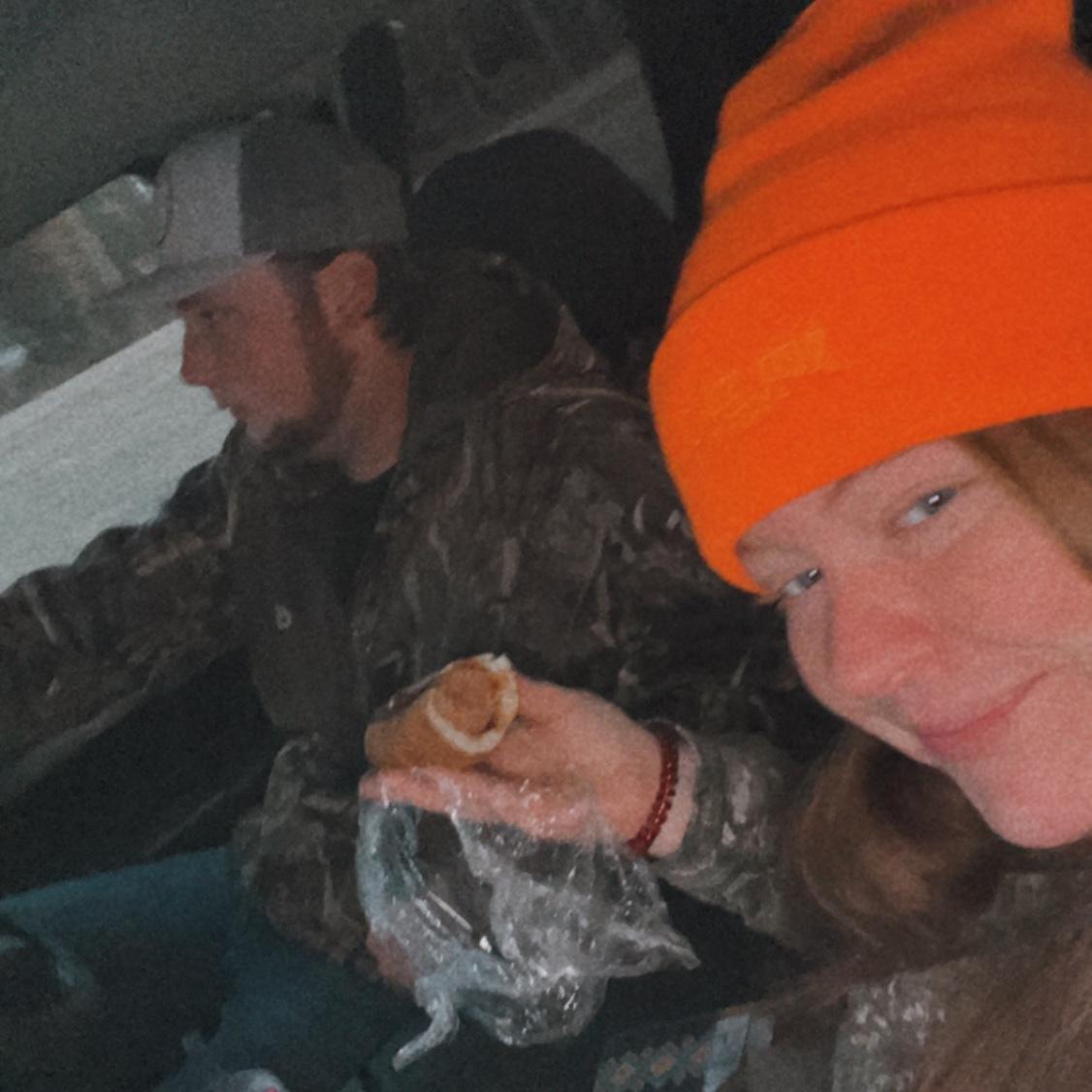Our first hunting trip together to run dogs!