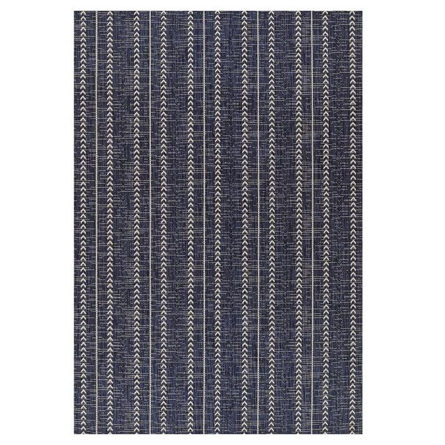 Ayra Indoor/Outdoor Rug, 4'1" x 6', Navy