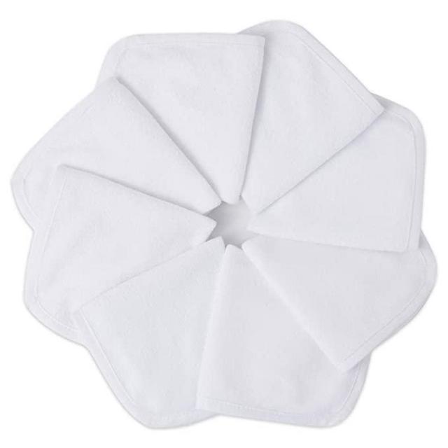 Momcozy Baby Washcloths, Ultra Soft Absorbent Towel, 8pcs Newborn Bath Face Towel, Natural Reusable Baby Wipes for Sensitive Skin, Baby Registry as Shower, 10"x10" (White)