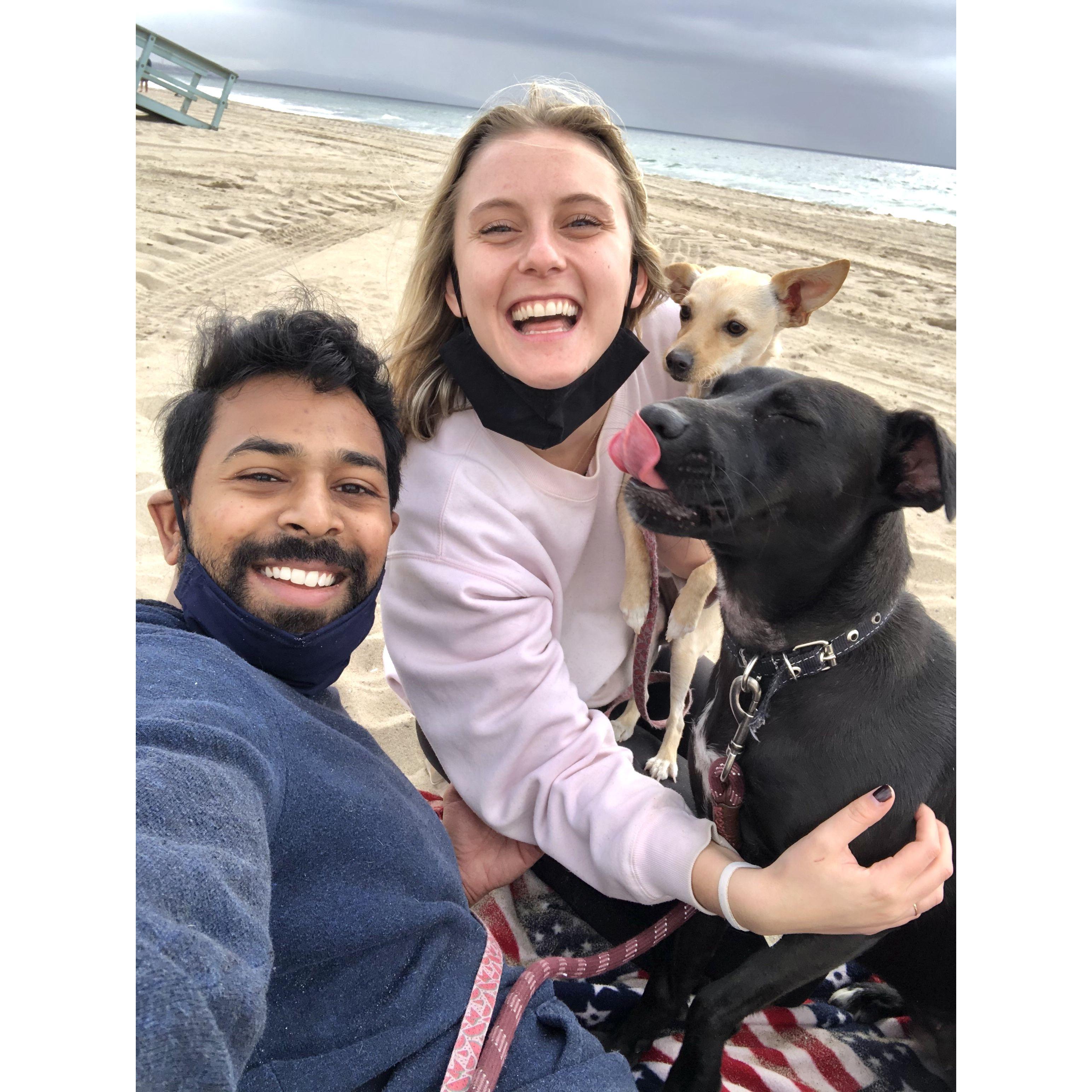 Beach day with Penny and our niece Kobe.