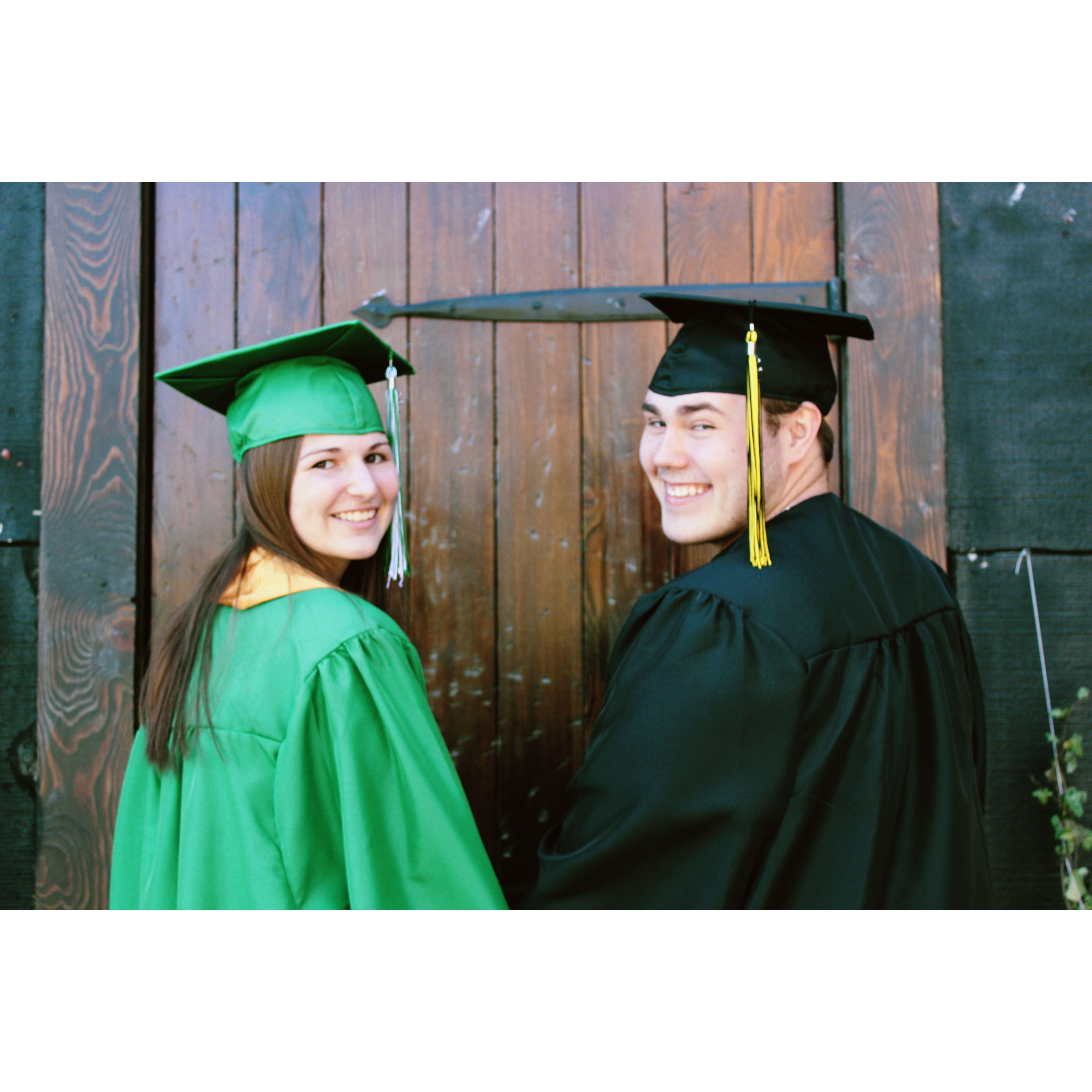 We are highschool sweethearts! High school graduation was the first major milestone in our relationship!