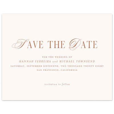 Beige Wedding Digital Save the Date - Jalen Landscape
