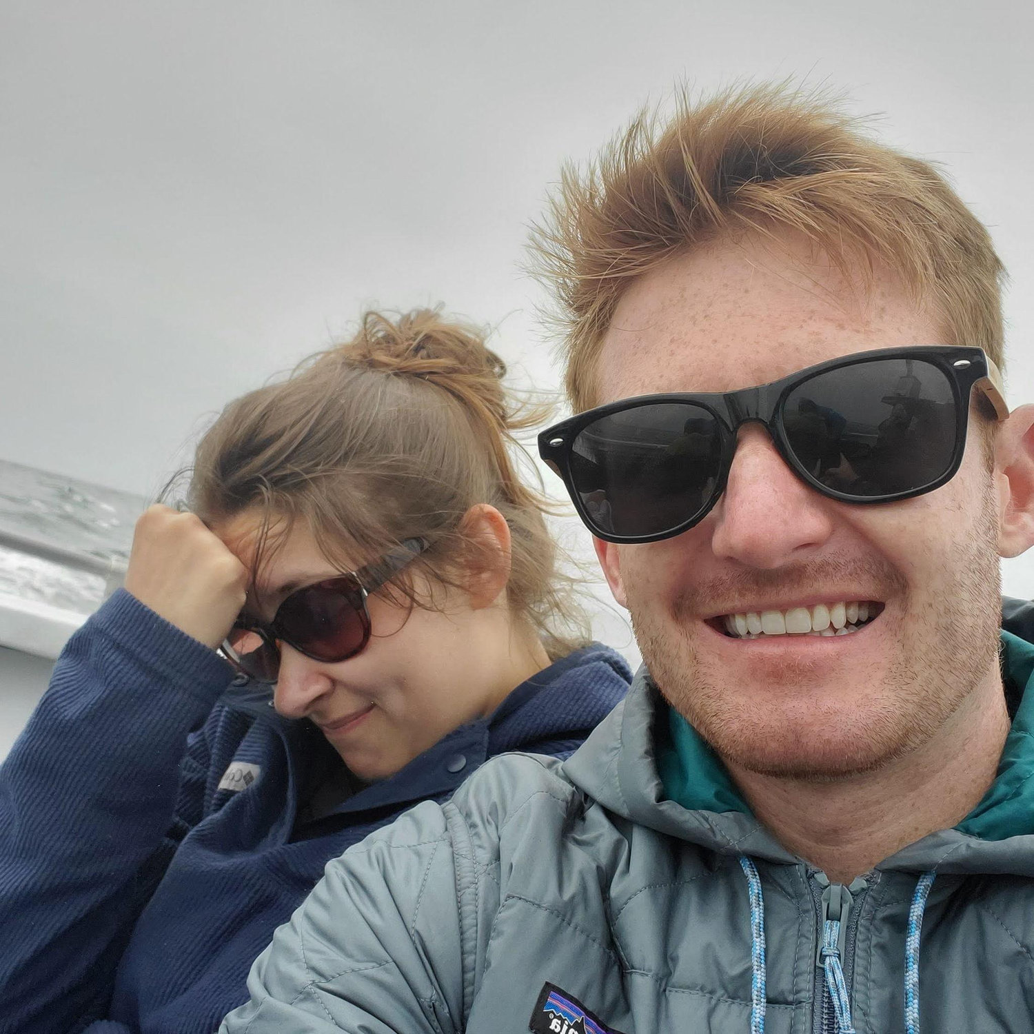 Maria was so seasick on a whalewatching tour, but Shane was built for the sea!