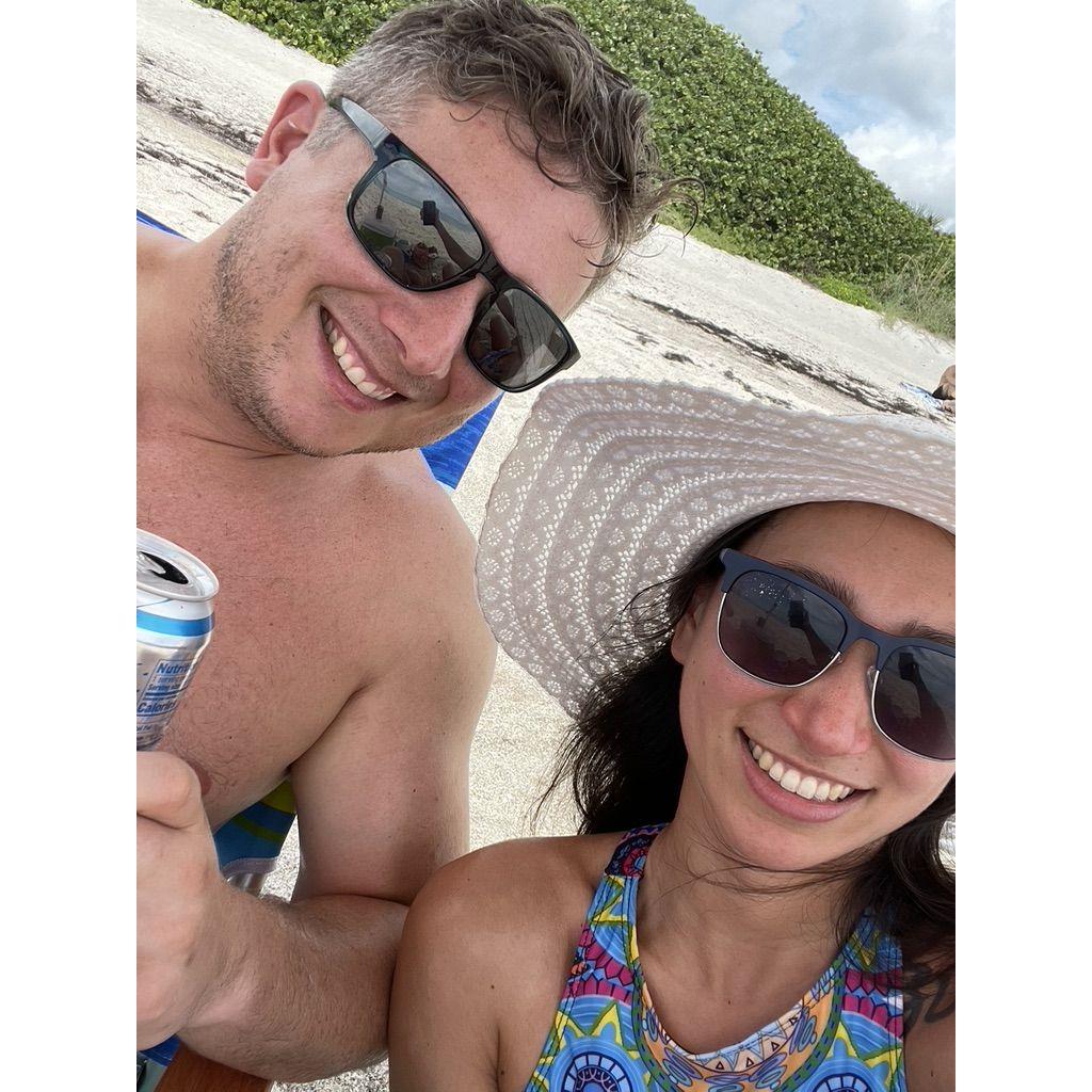 Our first beach day after our move to Florida