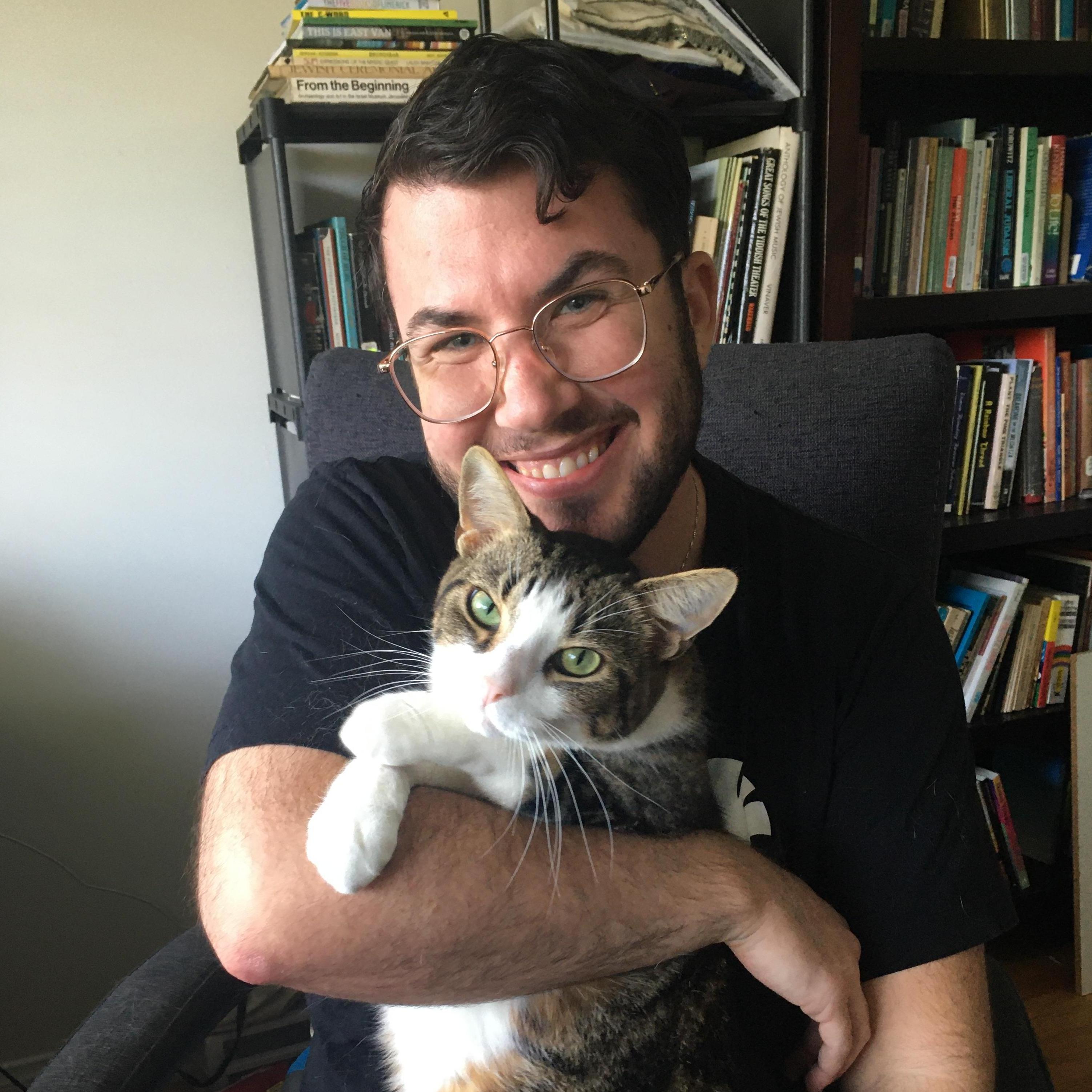 Ariel and our cat Lord Darlington (Darling)