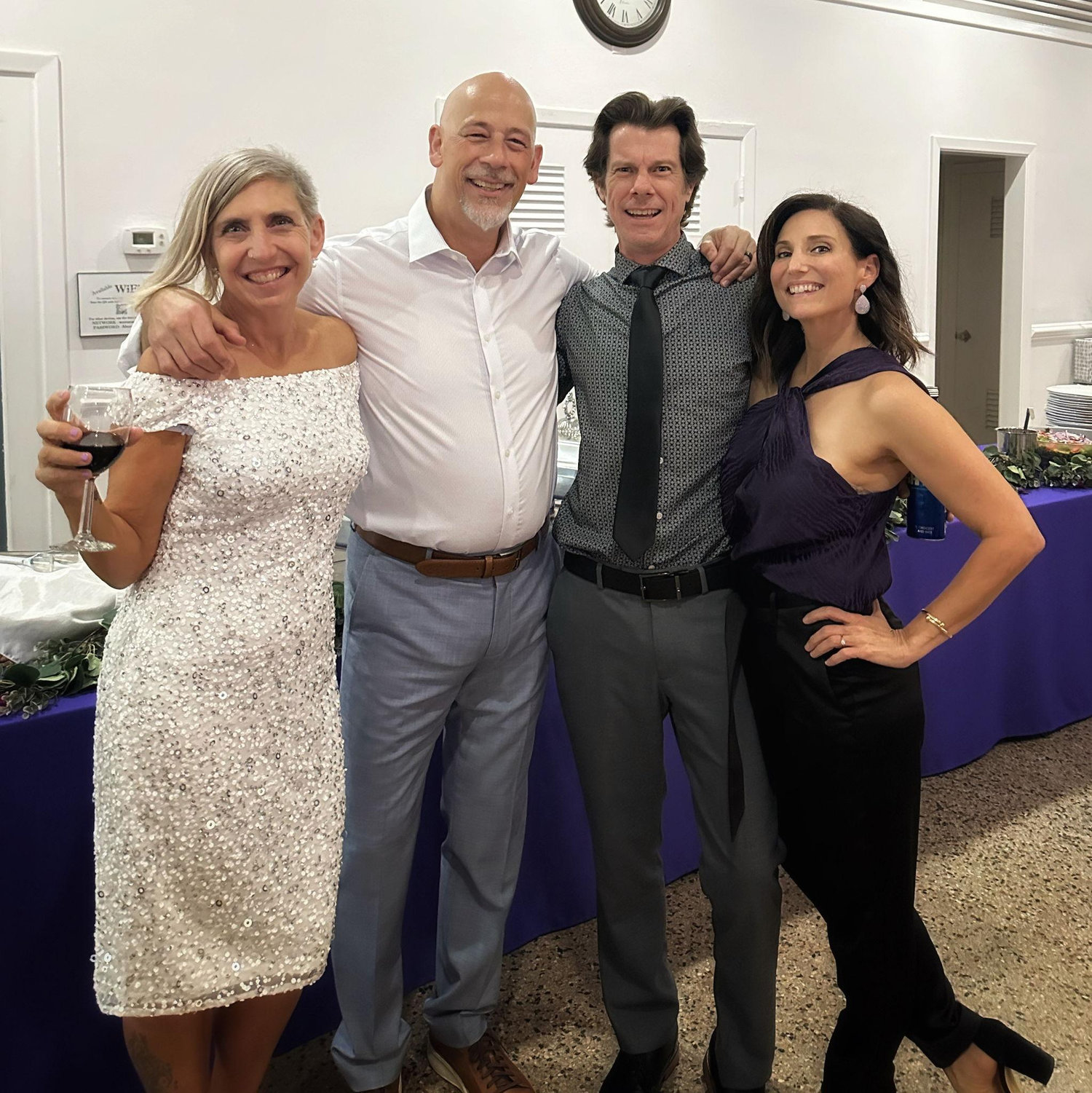 Celebrating Lisa & Willie saying "I do." Fun fact...she plays clarinet & he plays trumpet...