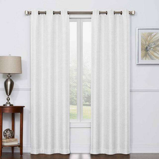 Camryn 84-Inch Room Darkening Grommet Top Window Curtain Panel Pair in White