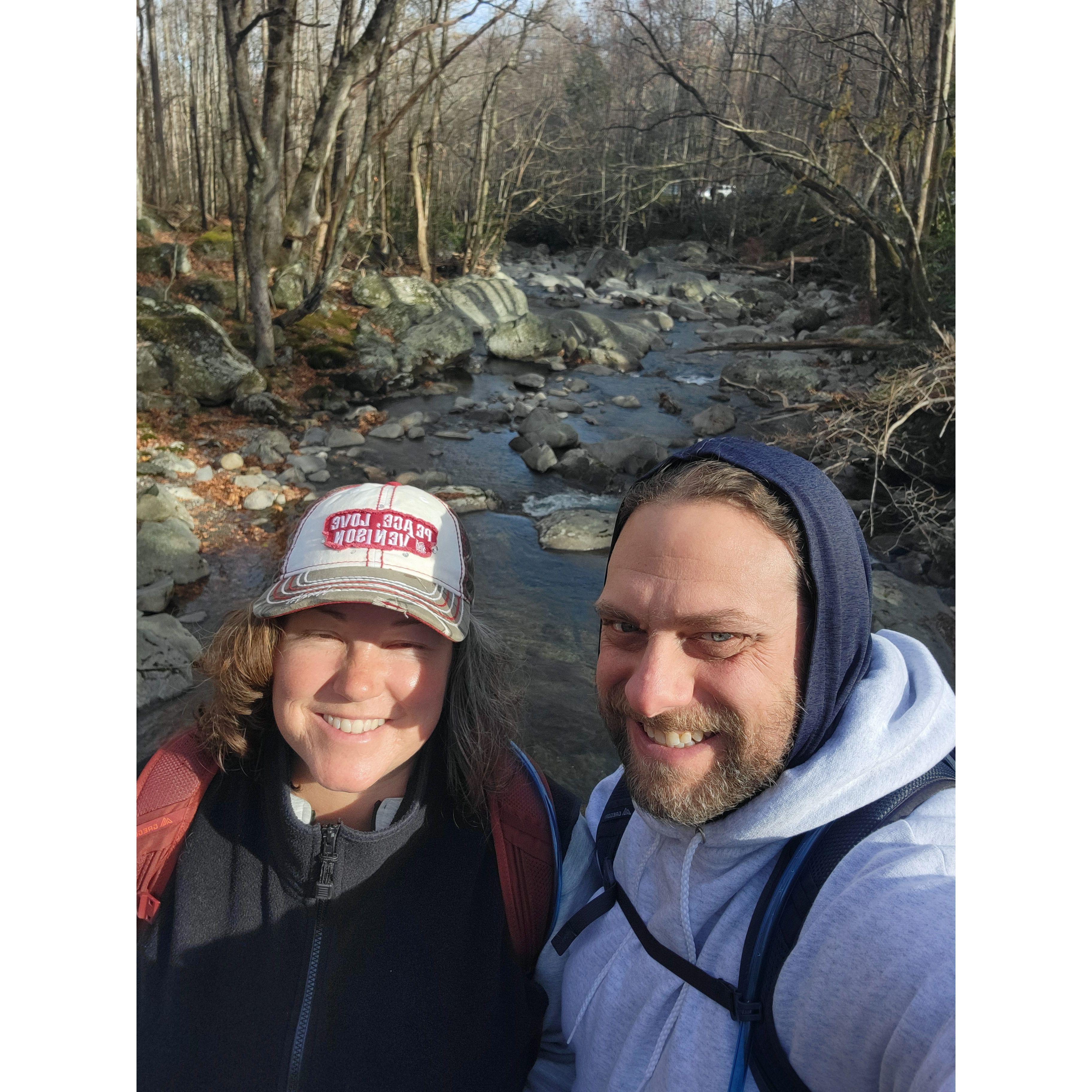 Before we hiked four miles up a mountain!