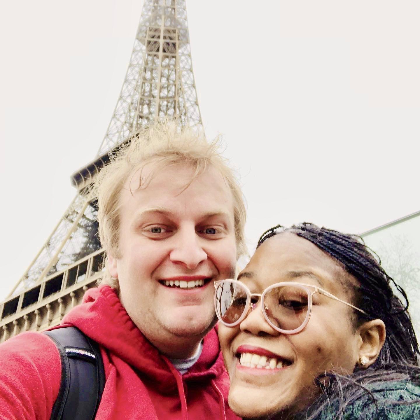 At the Eiffel Tower, in Paris, France :)