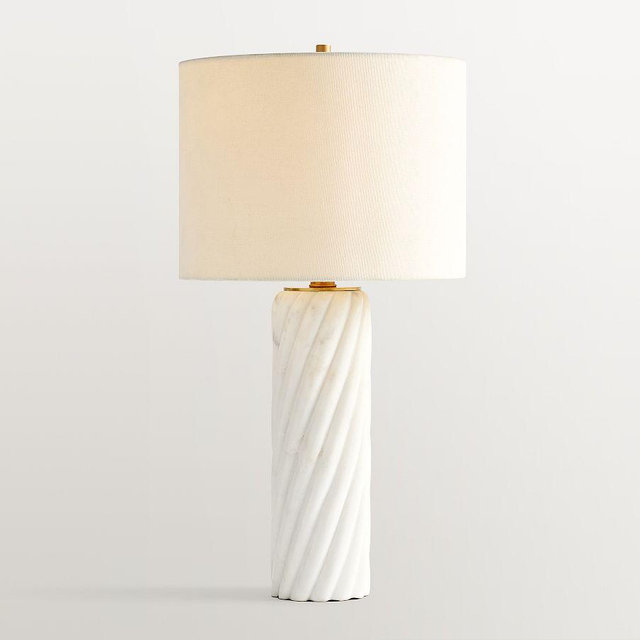 Romy Twisted Marble 17" Table Lamp