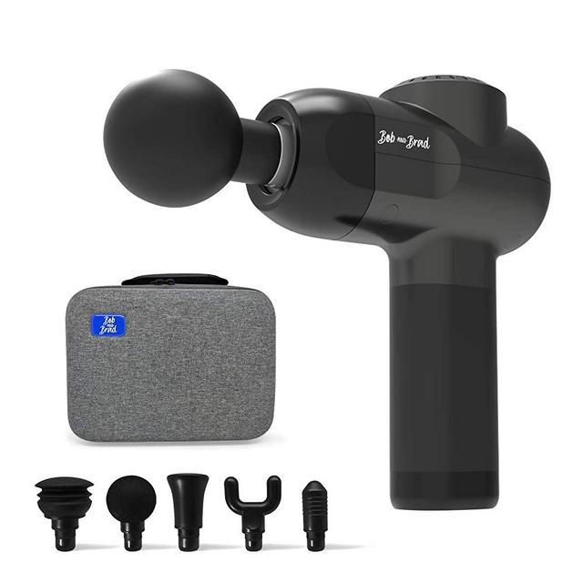 Massage Gun, Bob and Brad Deep Tissue Percussion Massager Gun, Muscle Massager with 5 Speeds and 5 Heads, Handheld Electric Massager for Professional Athletes Home Gym Workout Recovery Pain Relief