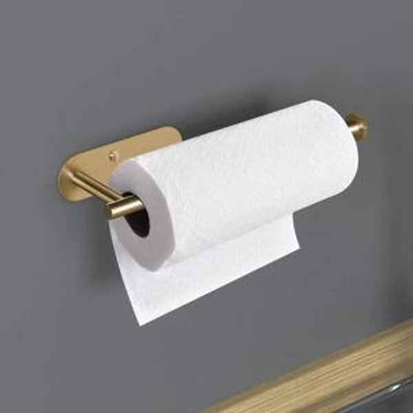 VAEHOLD Adhesive Paper Towel Holder, Gold