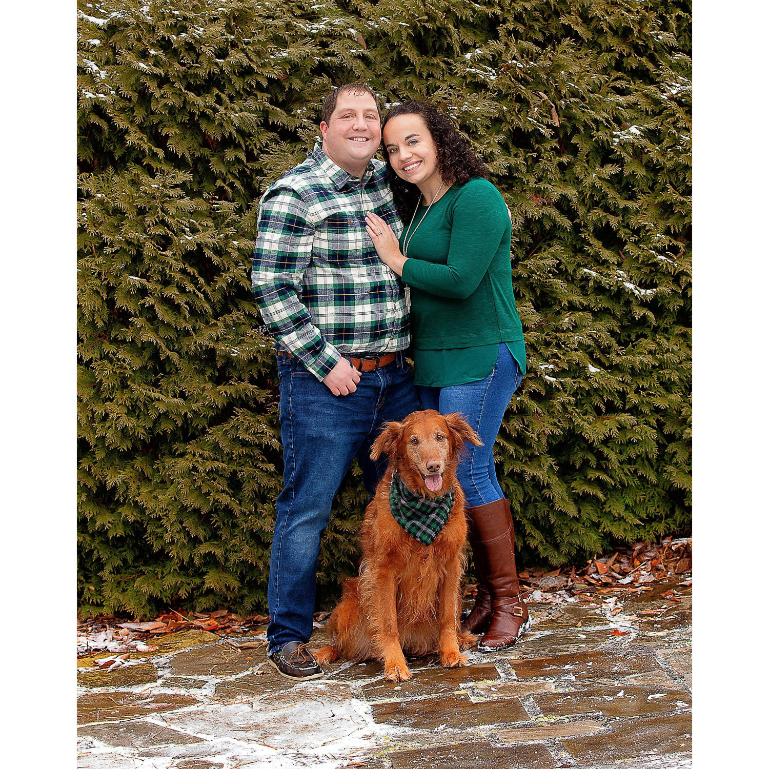 Phoenix wanted to be a part of our engagement photos.