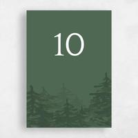 Green Wedding Table Number - Camden