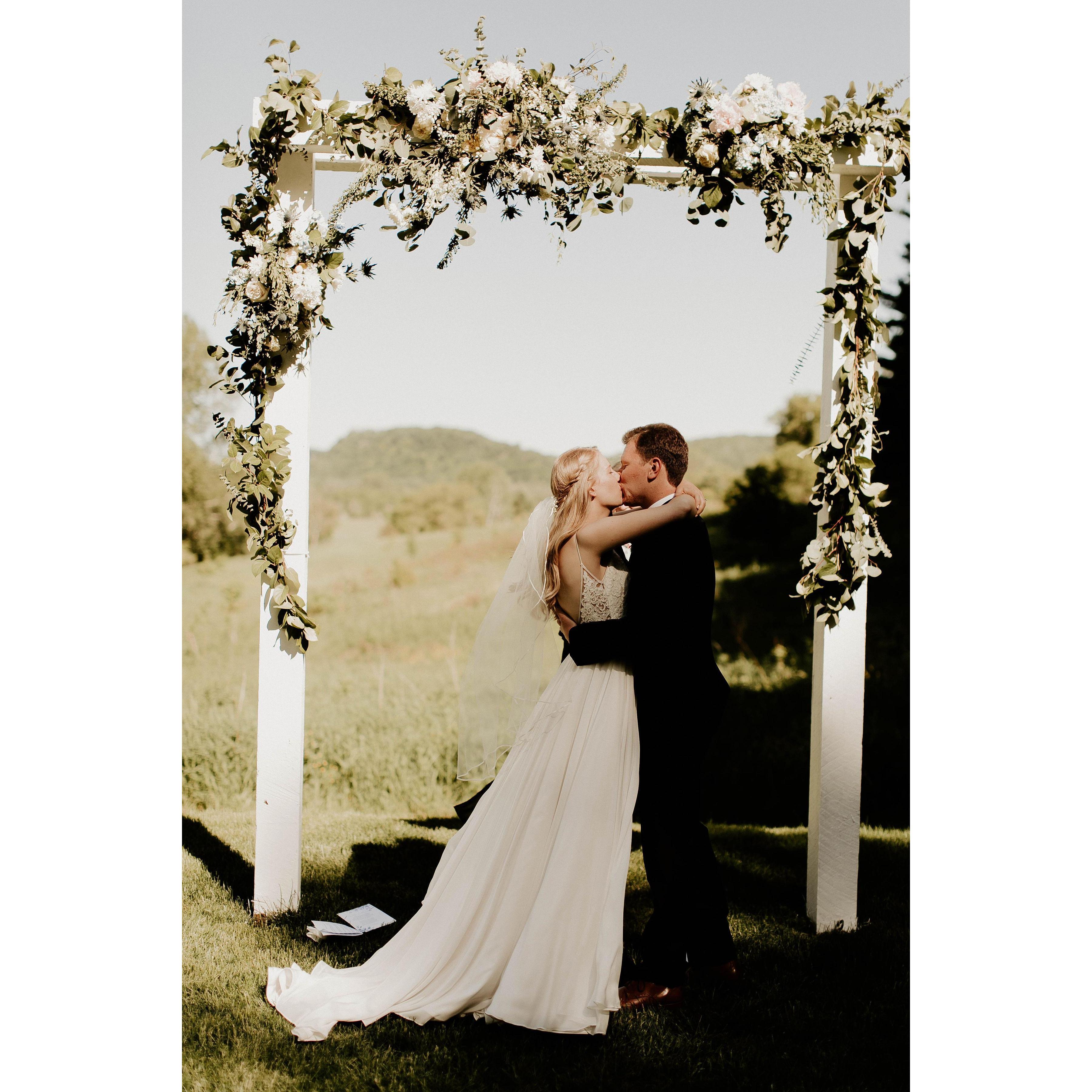 We were blessed to say "I do" on May 30th 2020, surrounded by 10 of our closest family members and our officiant. This day made all the pandemic stress feel like it was worth it.