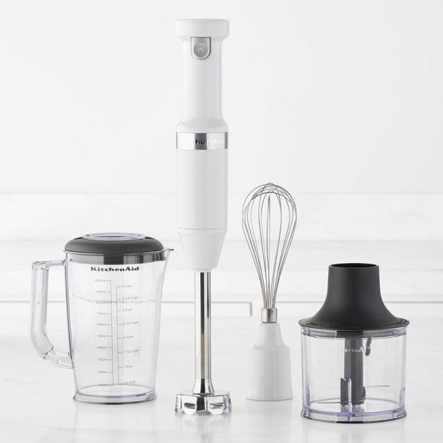 KitchenAid Cordless Variable Speed Hand Blender, White