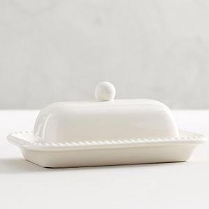 Emma Butter Dish - White
