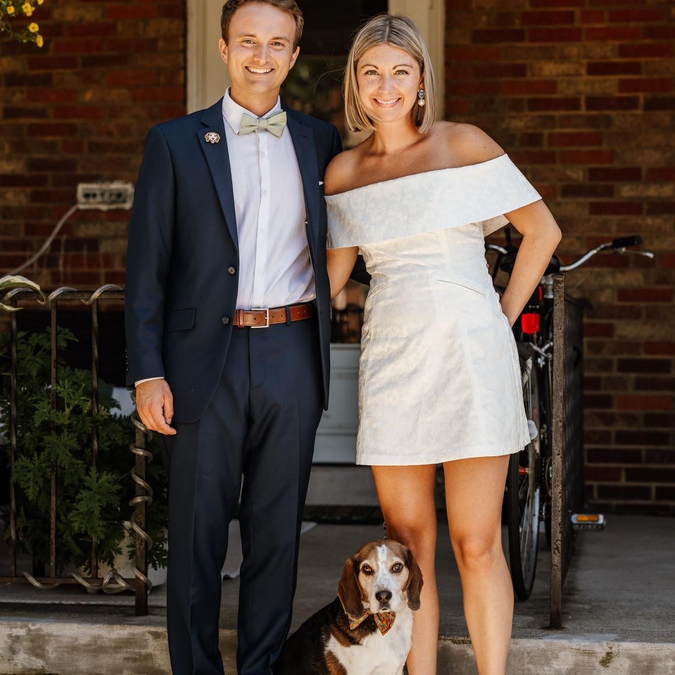 Our photographers came back to our house to capture pictures with us and our dog Howdy!