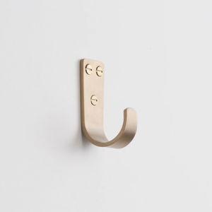 Thomas Single Hook – Natural Brass