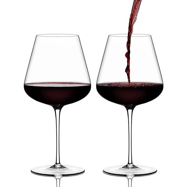 Crystal Red Wine Glasses Set of 4 - Hand Blown Large Burgundy Wine Glass -Clearer,Lighter for Wine Tasting , Gift Packaging for Wedding, Anniversary, Father's Day, Birthday - 25oz