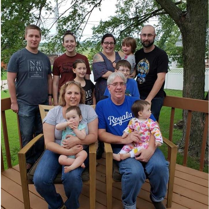 Gramenz family photo from Steffany's mom's 50th birthday party in 2018!