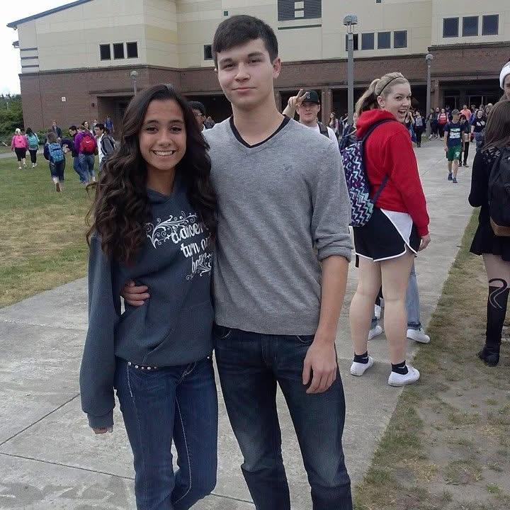 One of our first photos together! 15 year old us! - May 2014