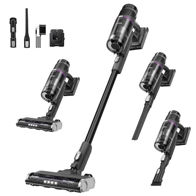 Eureka Cordless Stick Vacuum Cleaner, 350W Suction, 60-Min Runtime, Anti-Tangle Brushroll, Intelligent Sensing Technology, Rechargeable, Ideal for Pet Hair, HardFloors & Carpets, ReactiSense 440