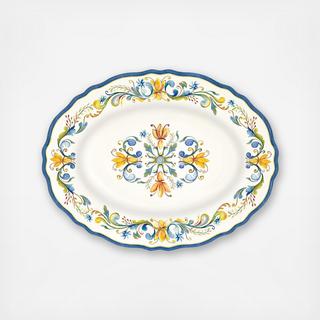 Floral BPA Free Melamine Harvest Oval Platter