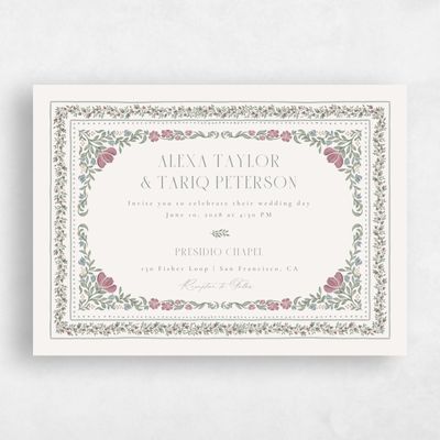 Light Oatmeal, Beige Wedding Invitation - Mirelia Landscape