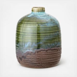 Cylinder Stoneware Reactive Glaze Vase