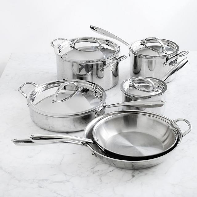 Williams Sonoma Signature Thermo-Clad™ Brushed Stainless-Steel 10-Piece Cookware Set