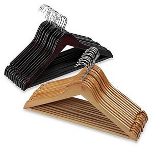 10-pack Wood Suit Hangers in Blonde