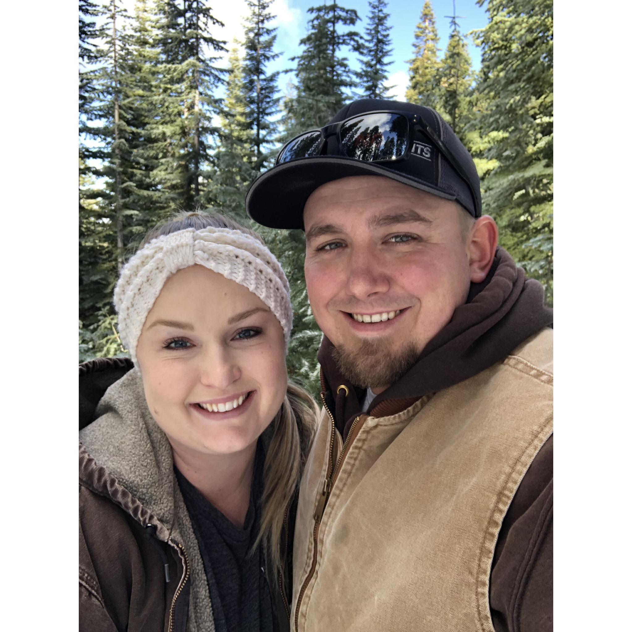 Our first Christmas together, we went out to the woods and cut our tree!
