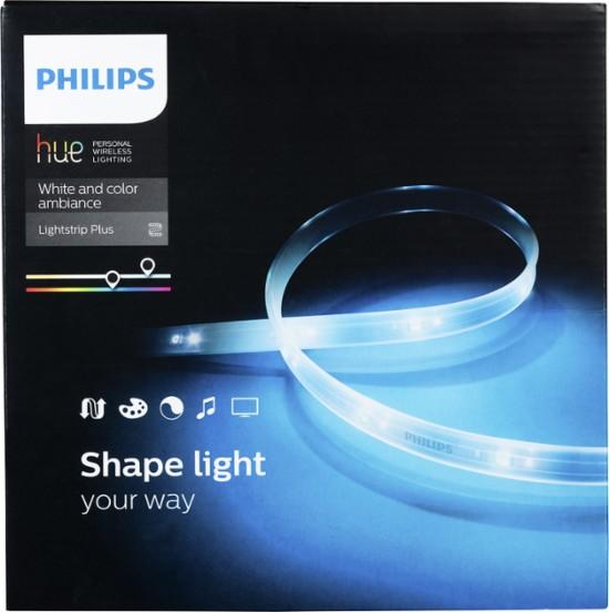 Philips - Hue Lightstrip Plus 6'6" Dimmable LED Smart Light - Multicolor