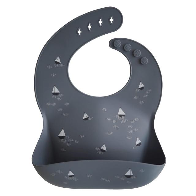 mushie Silicone Baby Bib | Adjustable Fit Waterproof Bibs