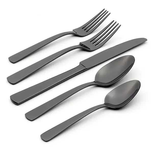 Oneida Aptitude 20-pc. Black Flatware Set