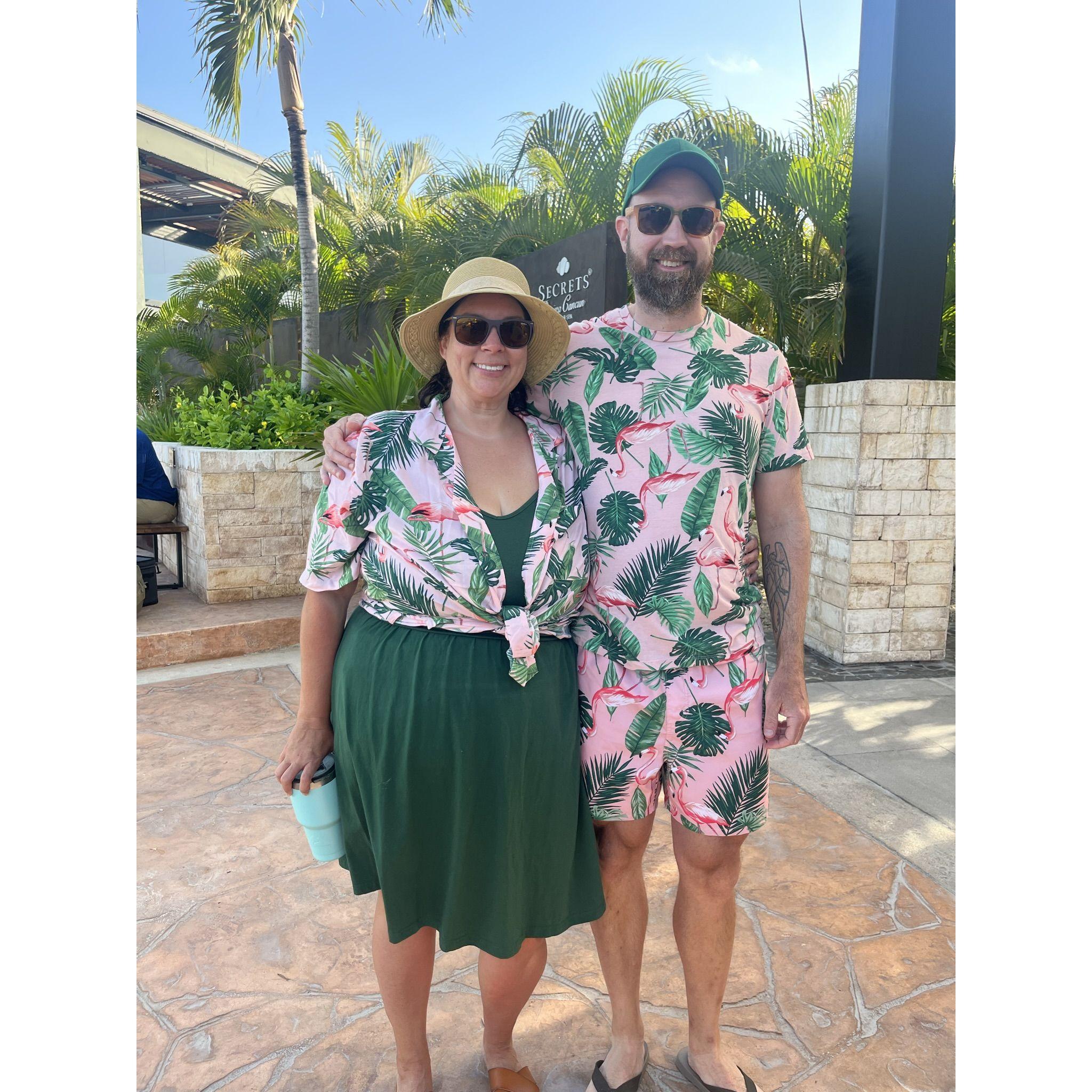 Matching outfits in Mexico. Stunning and brave.